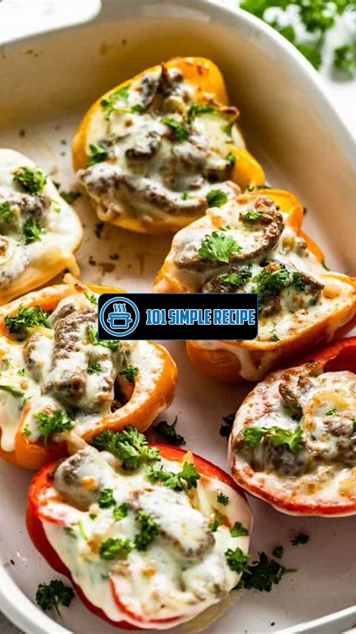 Delicious and Healthy Philly Cheesesteak Stuffed Peppers | 101 Simple Recipe
