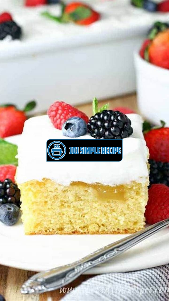 Deliciously Healthy Poke Cake Recipes | 101 Simple Recipe