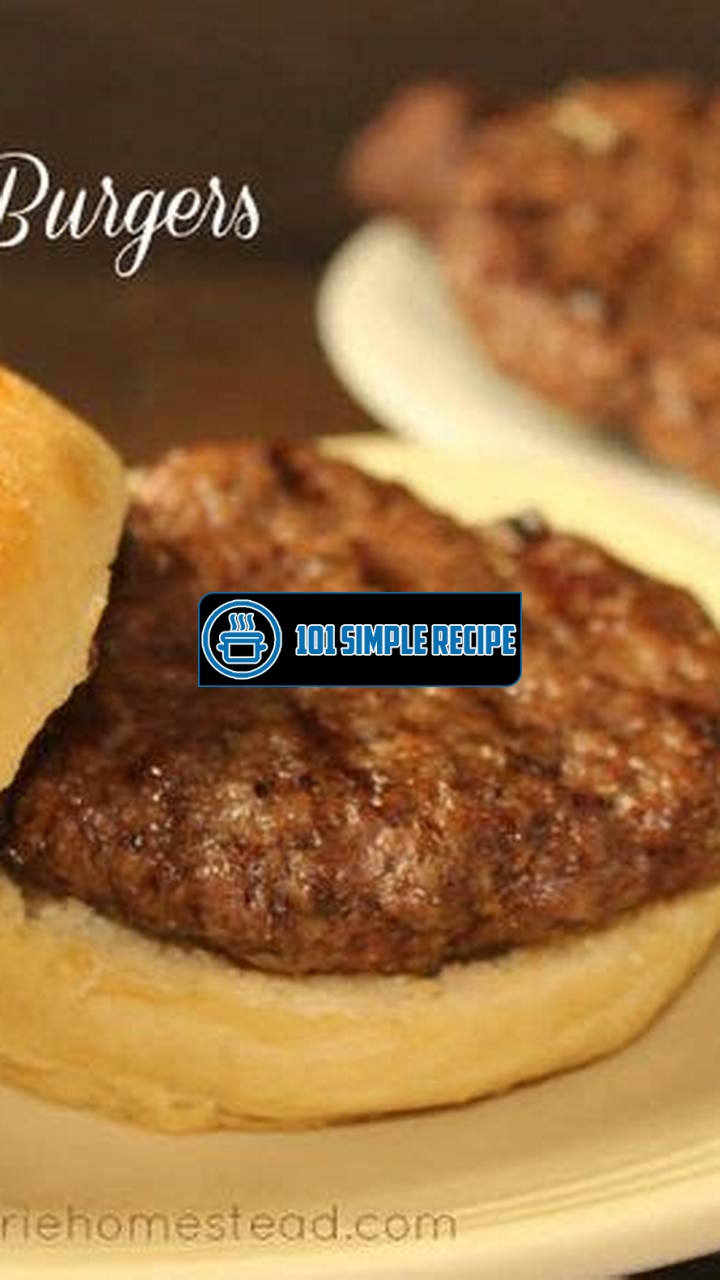Delicious Homemade Burgers Made with Bread Crumbs | 101 Simple Recipe