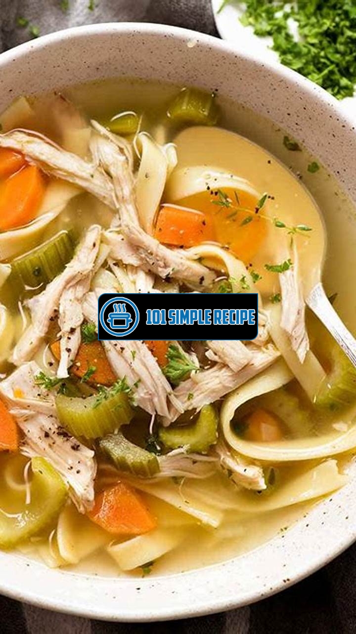 Delicious Homemade Chicken Noodle Soup from Scratch | 101 Simple Recipe