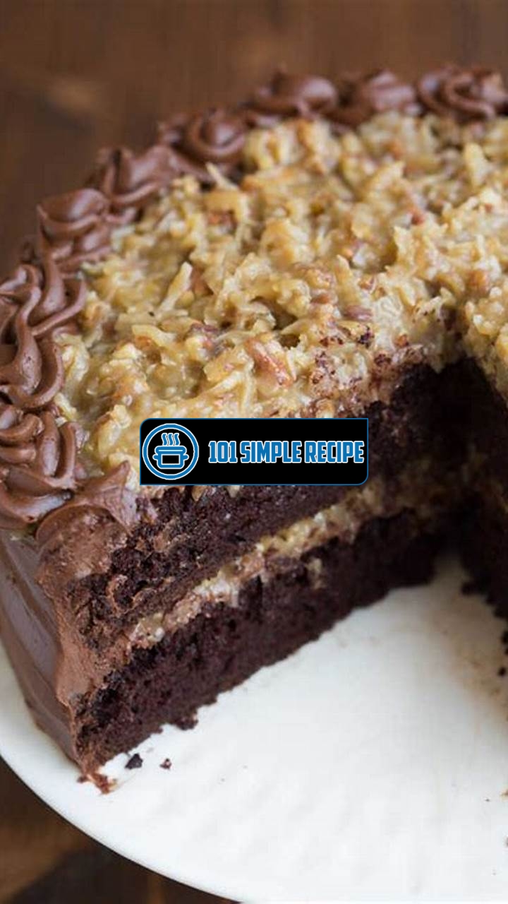 Indulge in the Delightful Flavors of Homemade German Chocolate Cake with Cocoa Powder | 101 Simple Recipe