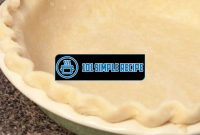 How To Pre Bake Pie Crust For Pumpkin Pie | 101 Simple Recipe