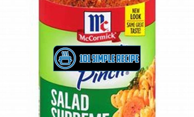 Is Mccormick Salad Supreme Seasoning Gluten Free | 101 Simple Recipe