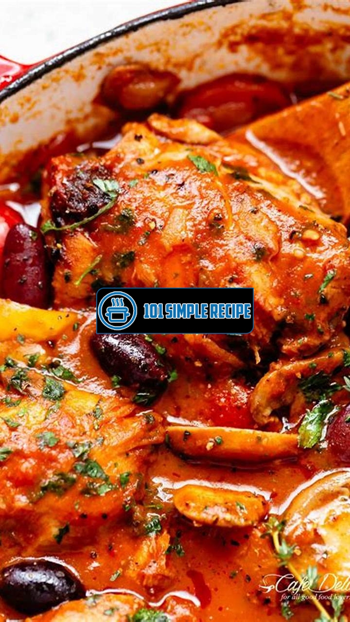 Delicious Italian Chicken Cacciatore Recipe | 101 Simple Recipe