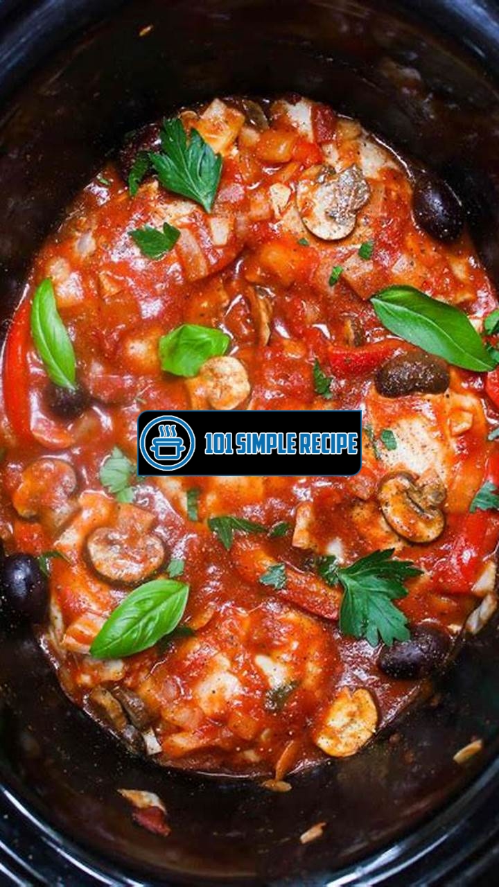 An Italian Chicken Cacciatore Recipe for Your Crock Pot | 101 Simple Recipe