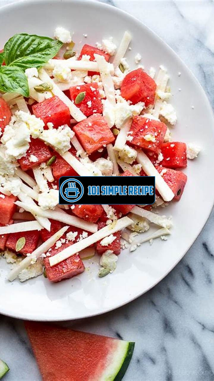 Delicious Jicama Salad Recipe with Watermelon | 101 Simple Recipe
