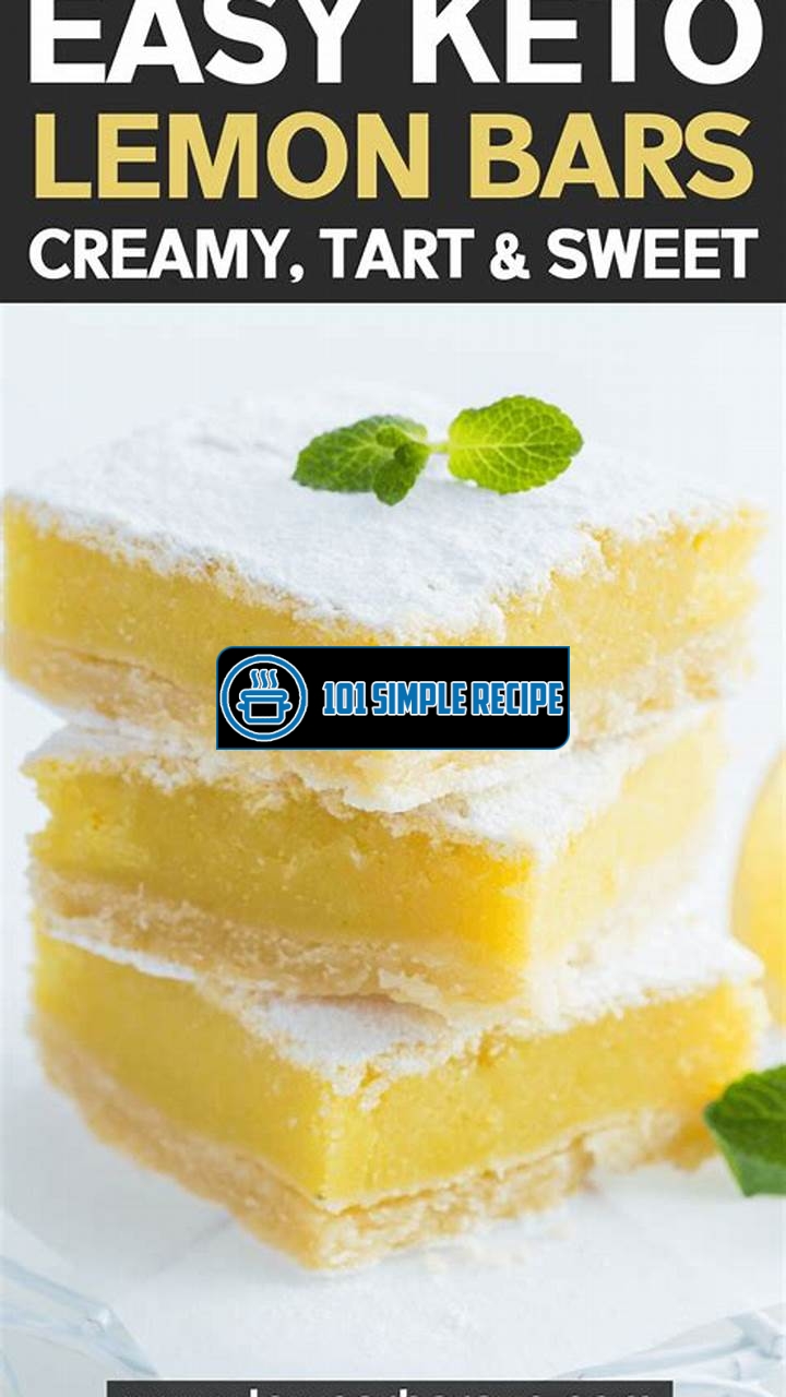 Deliciously Tangy Keto Lemon Bars with Coconut Flour | 101 Simple Recipe