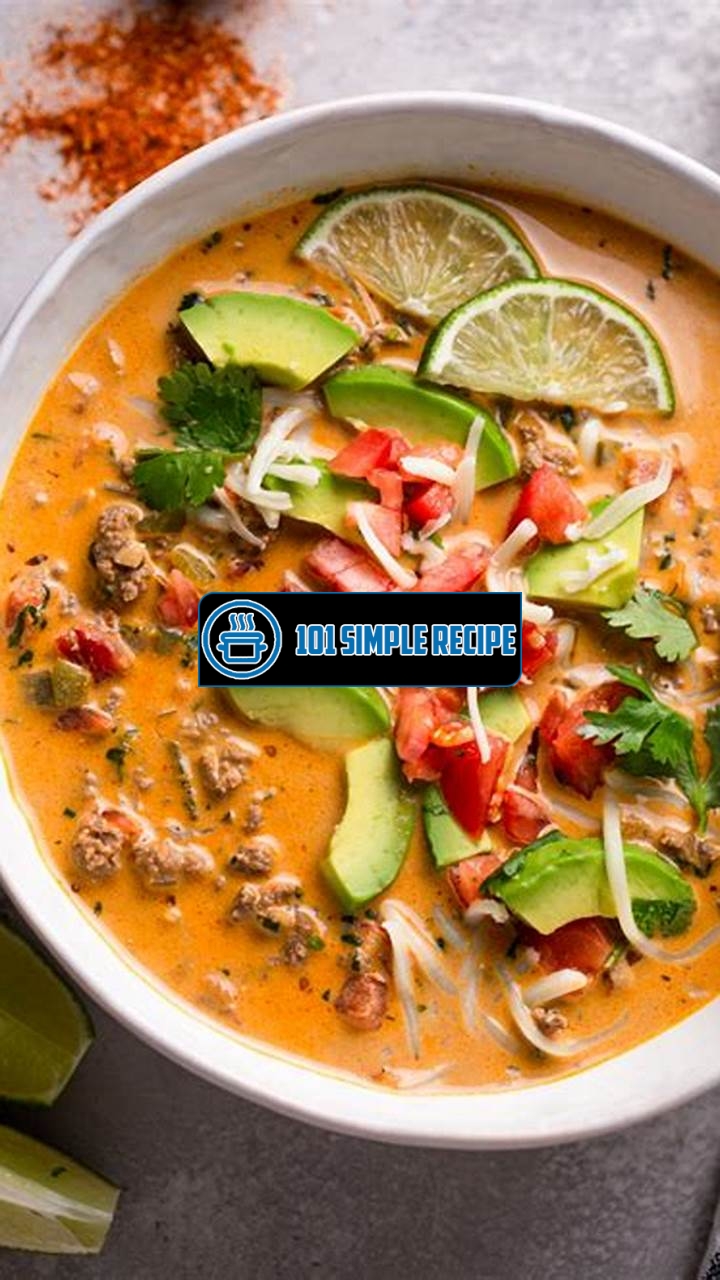 Delicious Keto Taco Soup Recipe for Your Low-Carb Diet | 101 Simple Recipe