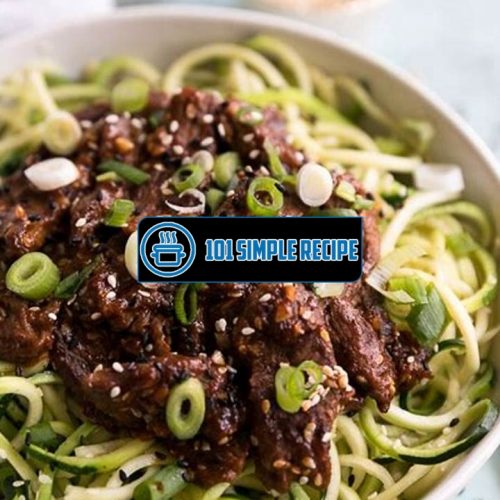 Delicious Korean Beef Zucchini Noodles Recipe | 101 Simple Recipe