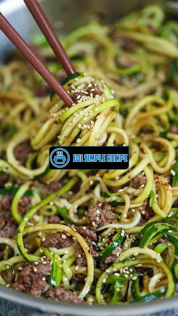 Delicious Korean Zucchini Noodles: A Flavorful Twist on Traditional Pasta | 101 Simple Recipe