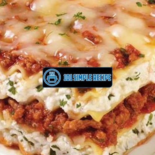 Delicious Ricotta Lasagna Recipe for Your Next Meal | 101 Simple Recipe