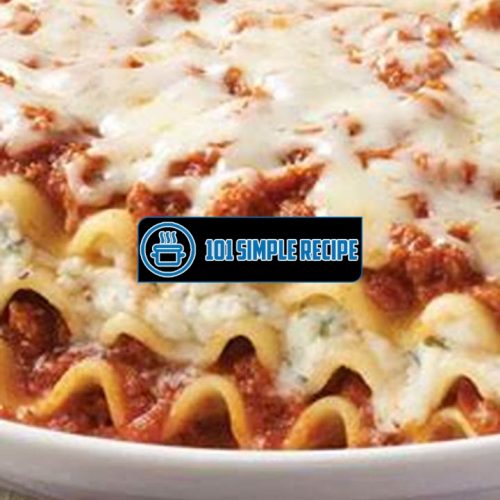 Delicious Lasagna Recipe With Ricotta Cheese and Ground Beef | 101 Simple Recipe