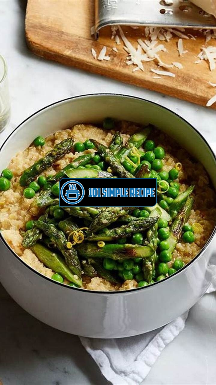A Delicious Lentil Risotto with Asparagus Source | 101 Simple Recipe