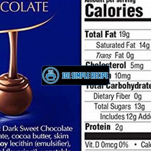 Discover the Nutrition Facts of Lindt Dark Chocolate Truffles | 101 Simple Recipe