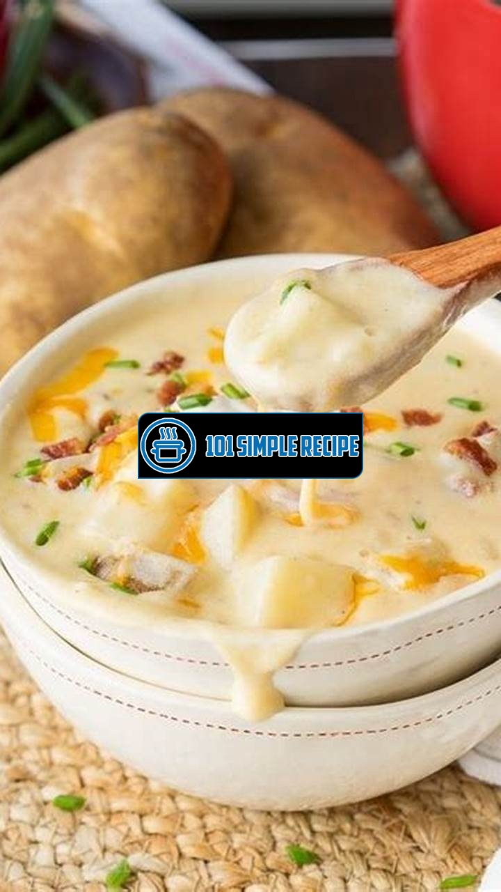 Delicious and Hearty Loaded Baked Potato Soup Recipe with Chicken Broth | 101 Simple Recipe