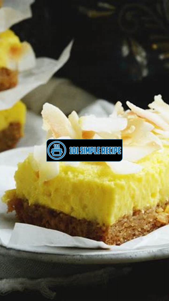 Indulge in the Delicate Bliss of Low Carb Lemon Bars with Coconut Flour | 101 Simple Recipe