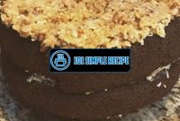 Indulge in a Dreamy Low Sugar German Chocolate Cake | 101 Simple Recipe