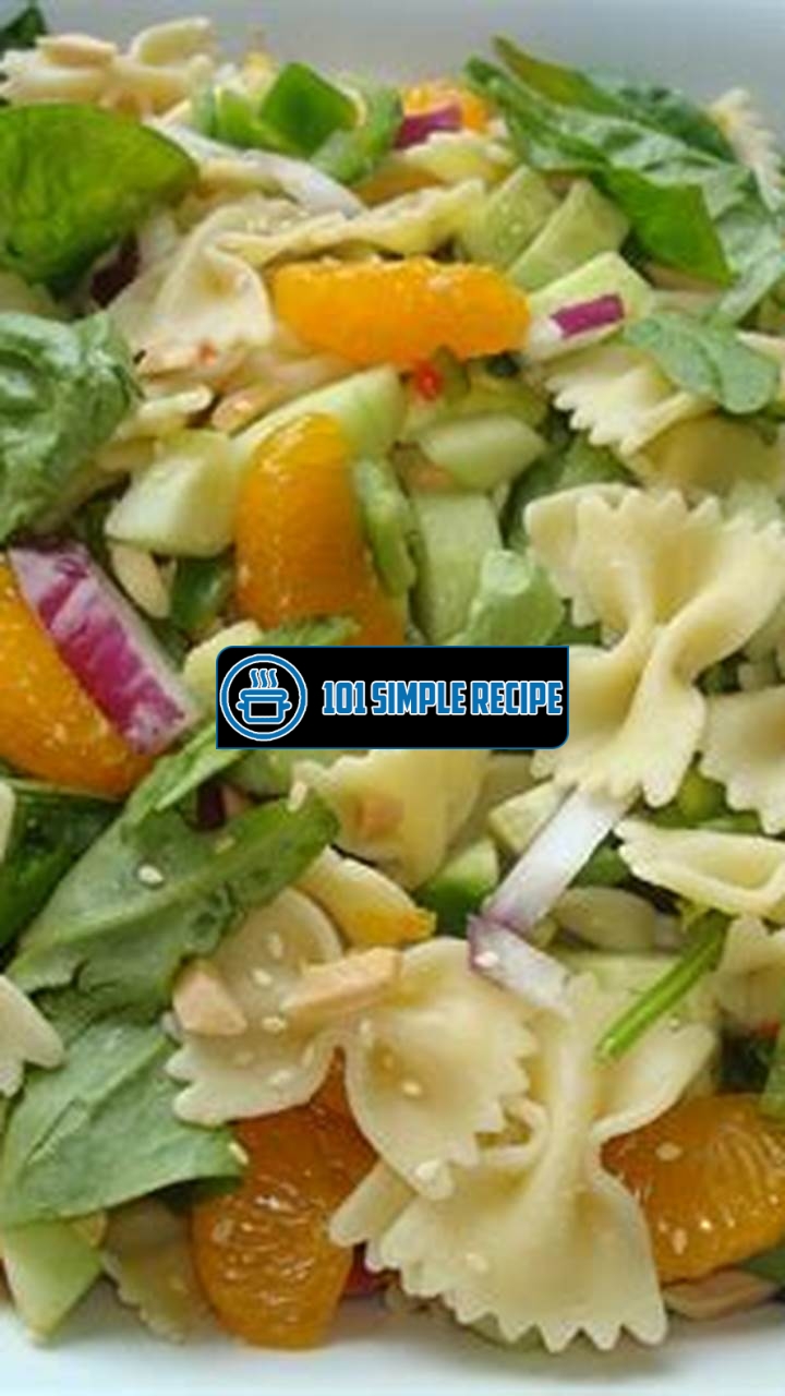 Delicious Mandarin Pasta Salad Recipe | 101 Simple Recipe