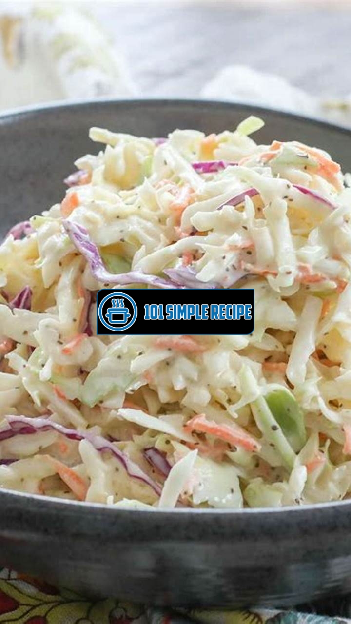 The Mouth-Watering Allure of Memphis Cole Slaw | 101 Simple Recipe