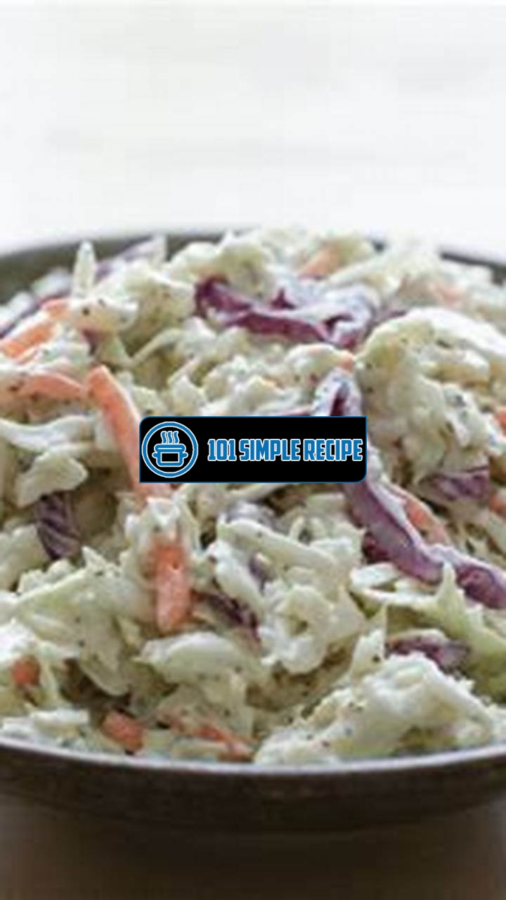 How to Make the Best Memphis Coleslaw Recipe | 101 Simple Recipe