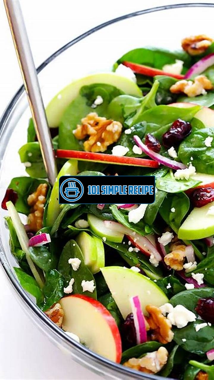 Discover the Irresistible Apple Spinach Salad Recipe | 101 Simple Recipe