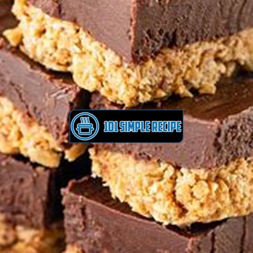 No Bake Oatmeal Bars Chocolate Peanut Butter | 101 Simple Recipe