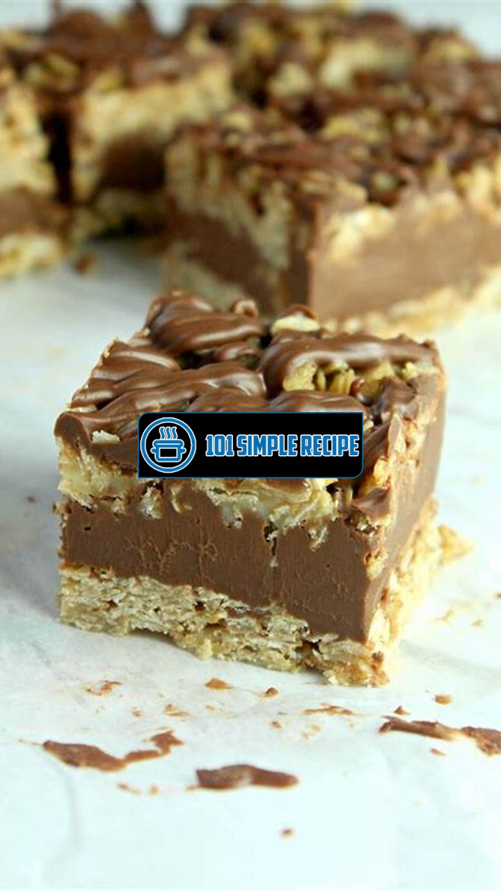 Irresistible No Bake Oatmeal Chocolate Bars | 101 Simple Recipe