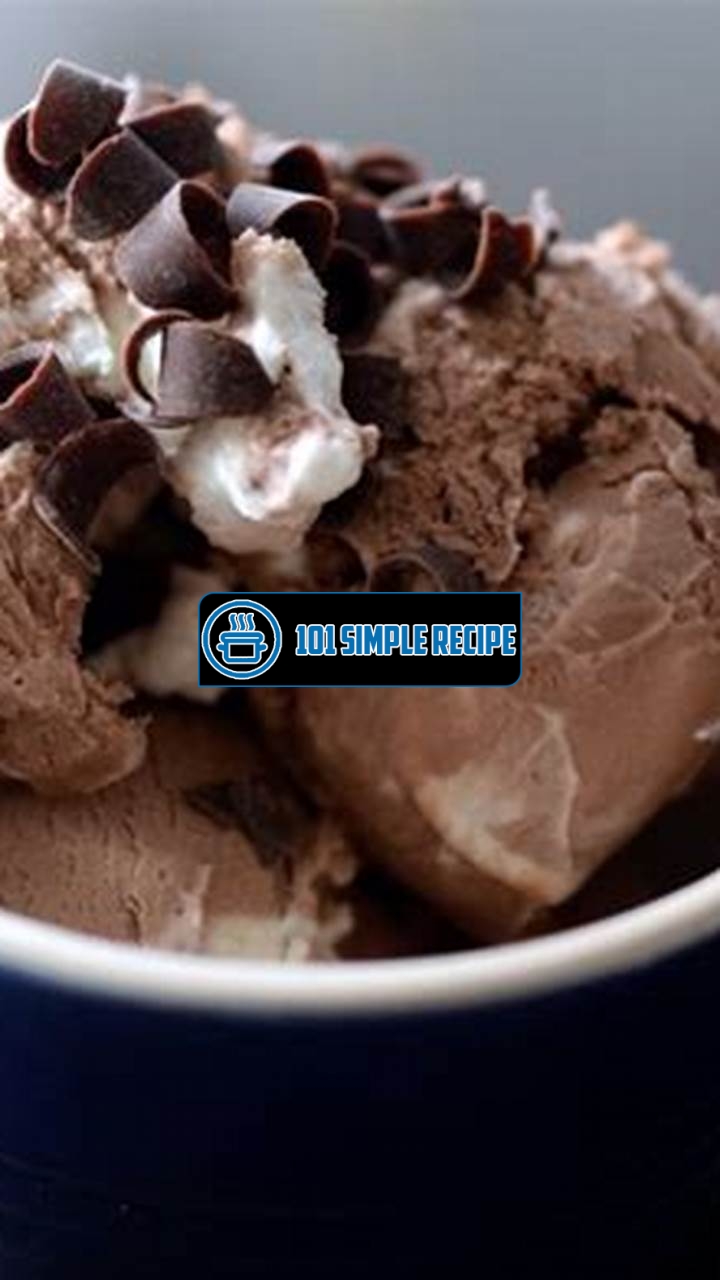 Indulge in Creamy Homemade Chocolate Ice Cream | 101 Simple Recipe
