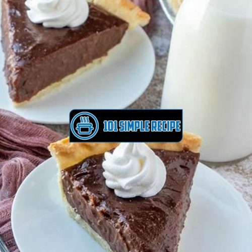 Indulge in the Irresistible Charm of Old Fashioned Chocolate Pie | 101 Simple Recipe