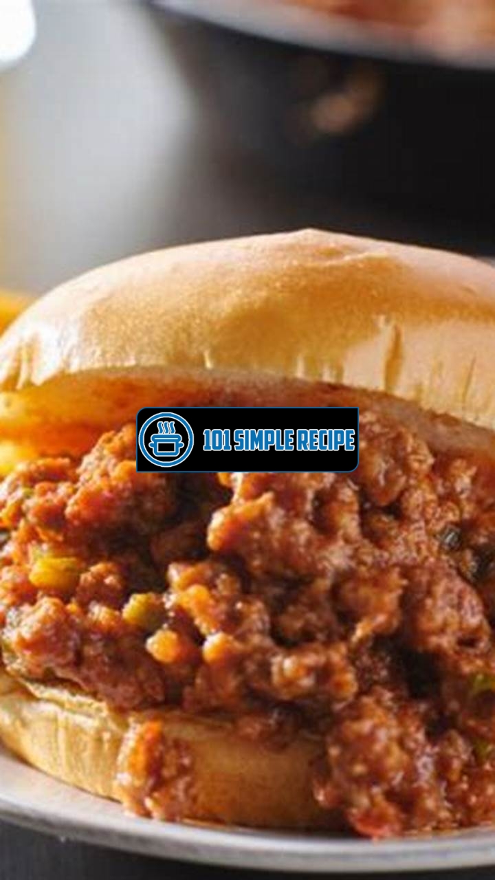 Rediscover the Classic! The Old Fashioned Sloppy Joes Recipe Without Ketchup | 101 Simple Recipe