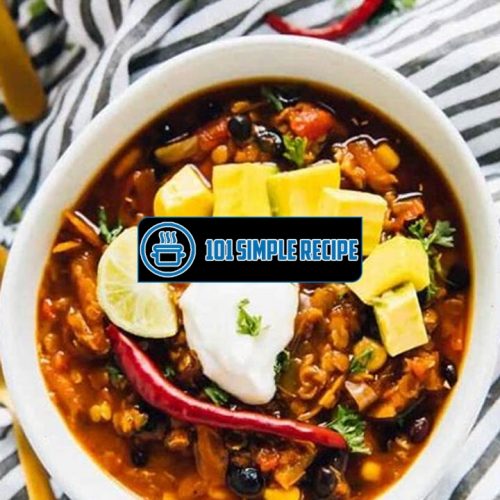 Delicious and Easy One Pot Red Lentil Chili Recipe | 101 Simple Recipe