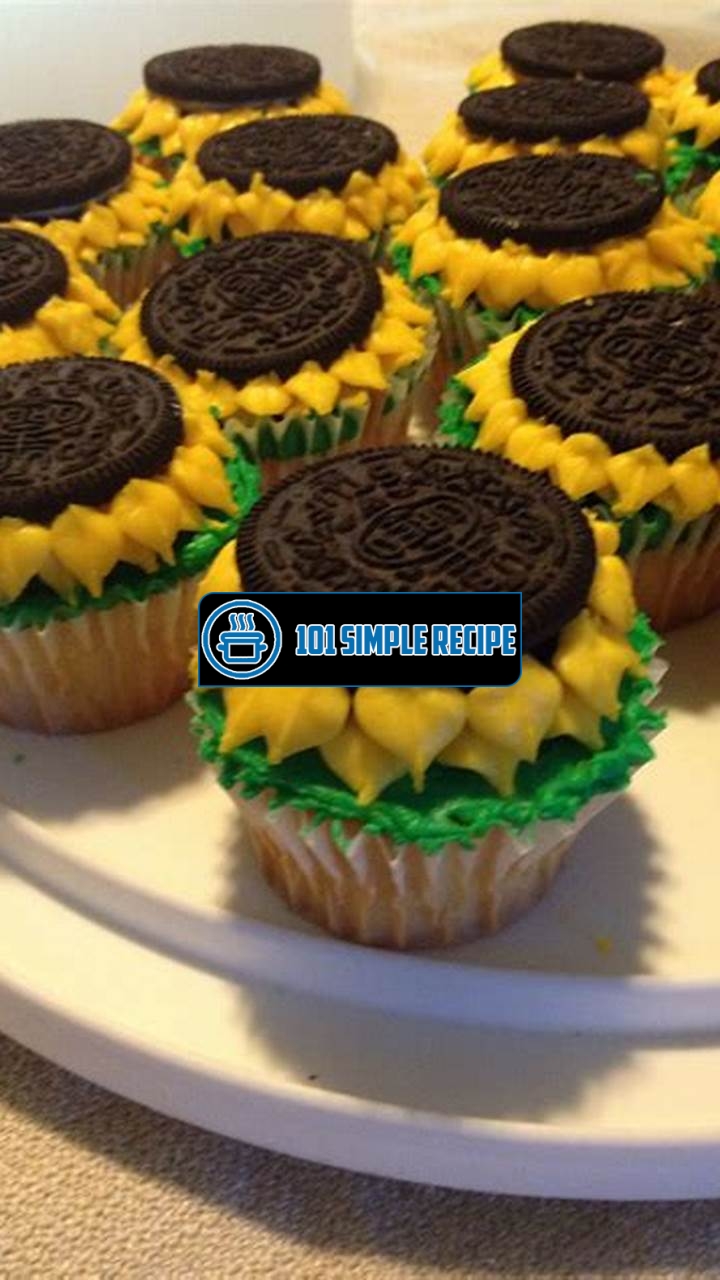 Irresistible Oreo Sunflower Cupcakes Recipe | 101 Simple Recipe