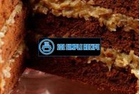 Original German Chocolate Cake Recipe From Scratch | 101 Simple Recipe