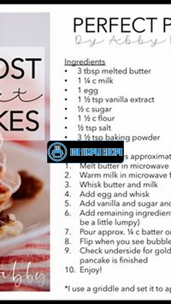 A Deliciously Easy Pancake Recipe | 101 Simple Recipe