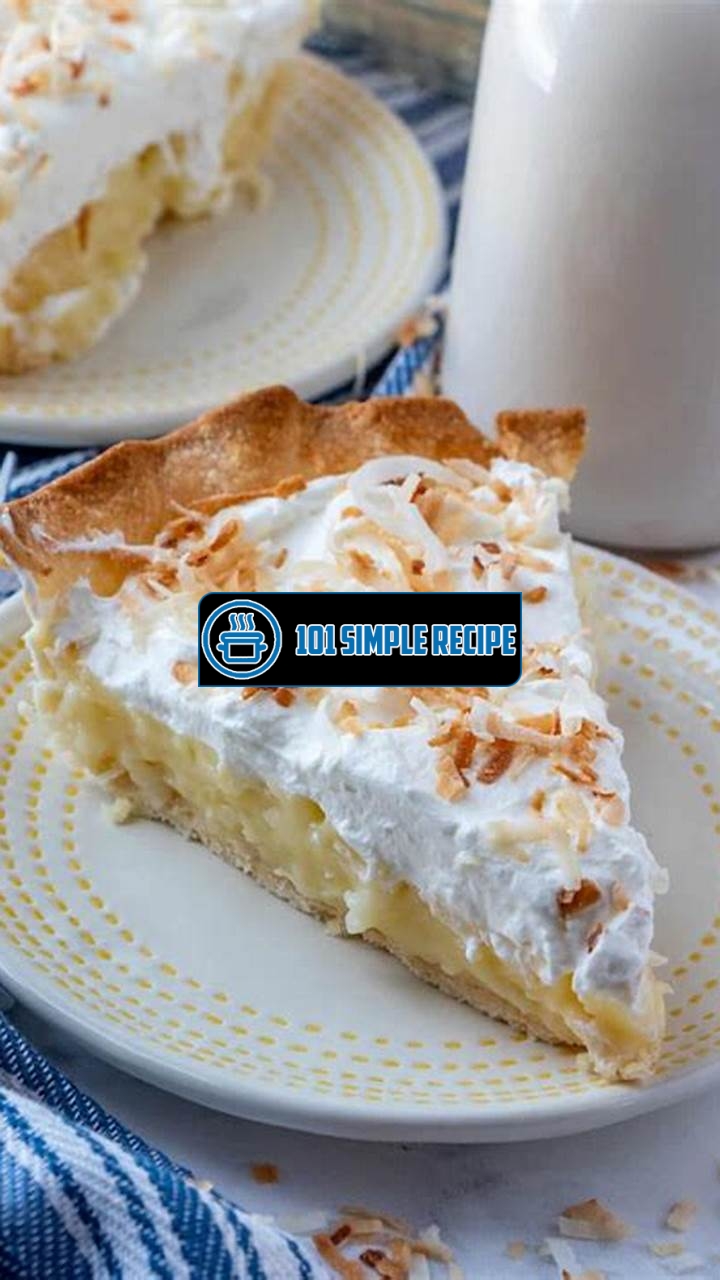 Indulge in the Creamy Delight of Paula Deen's Coconut Cream Pie | 101 Simple Recipe
