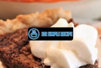 Indulge in Paula Deen's Irresistible Fudge Pie | 101 Simple Recipe