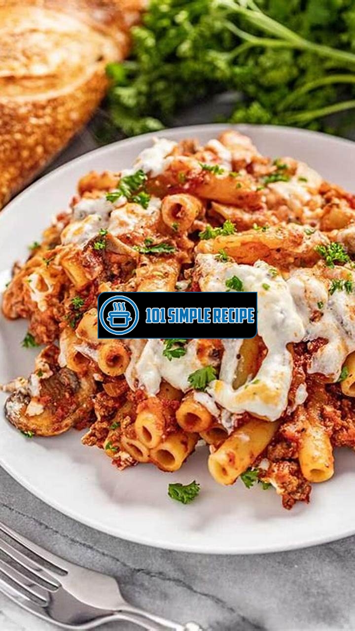 Penne Pasta with Meat Sauce and Ricotta | 101 Simple Recipe