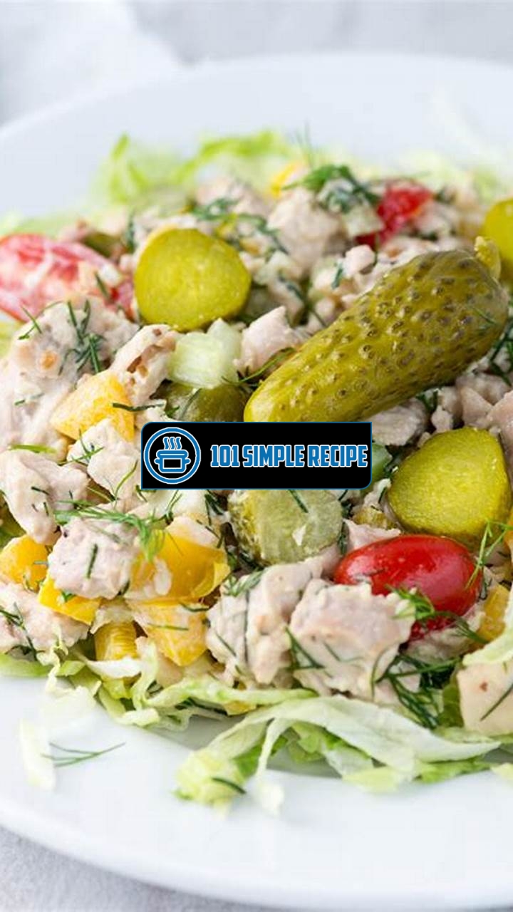 Deliciously Tangy Pickle Chicken Salad | 101 Simple Recipe