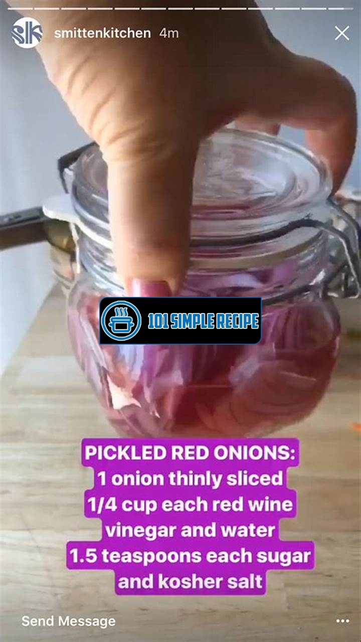 Delicious Pickled Red Onions Recipe | 101 Simple Recipe