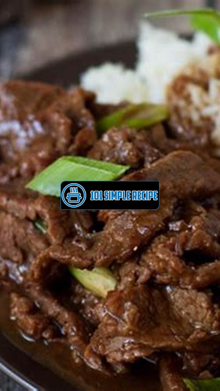 Irresistible Pressure Cooker Mongolian Beef Recipe | 101 Simple Recipe