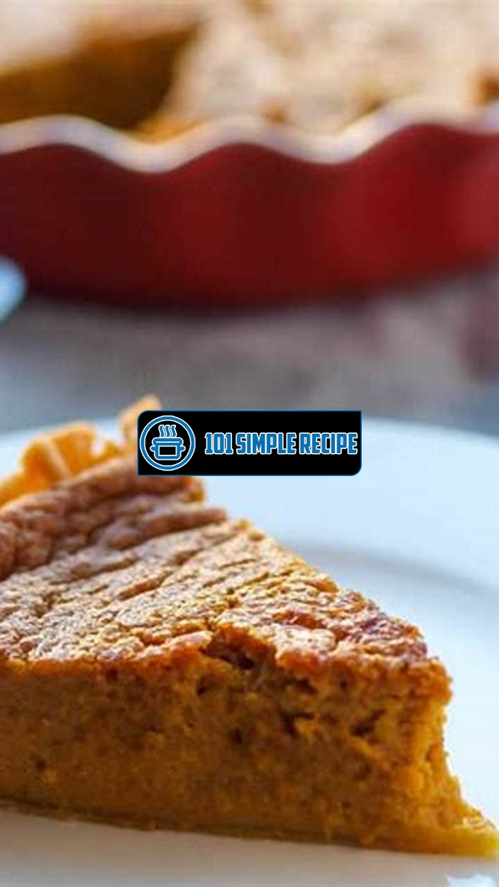 Delicious Pumpkin Pie Recipe without Evaporated Milk | 101 Simple Recipe