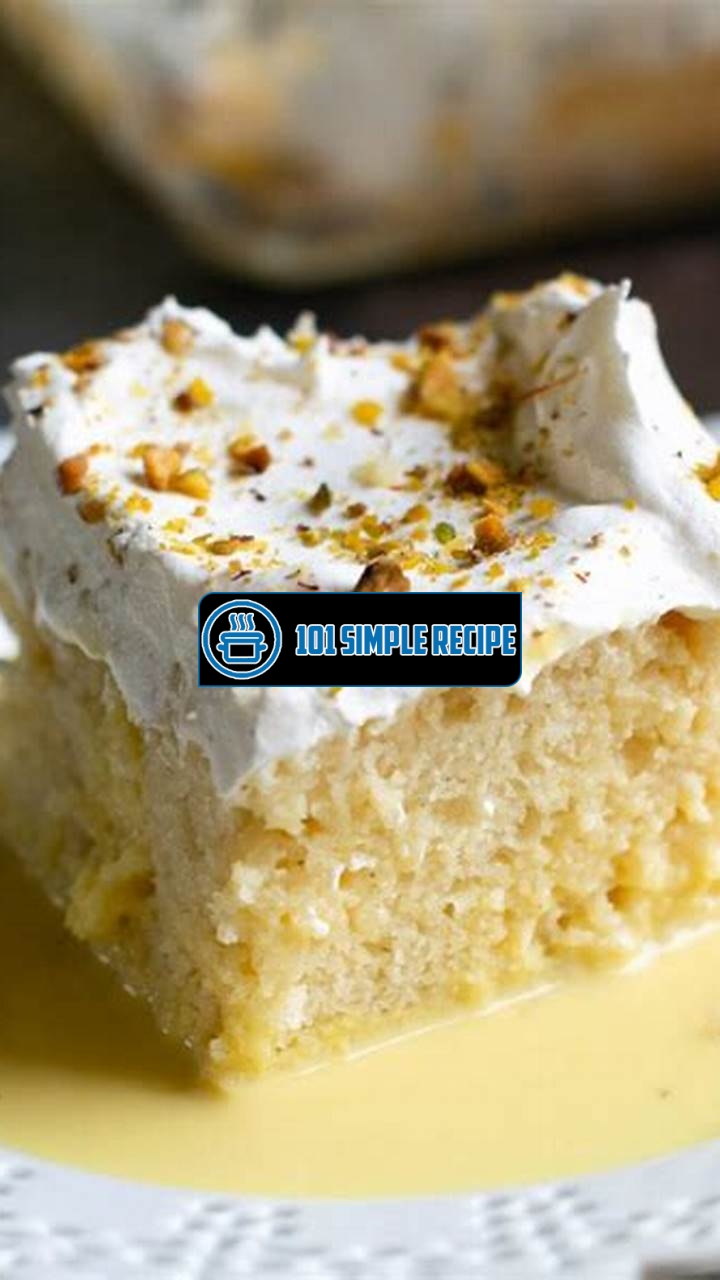 Delicious Rasmalai Tres Leches Cake Recipe | 101 Simple Recipe