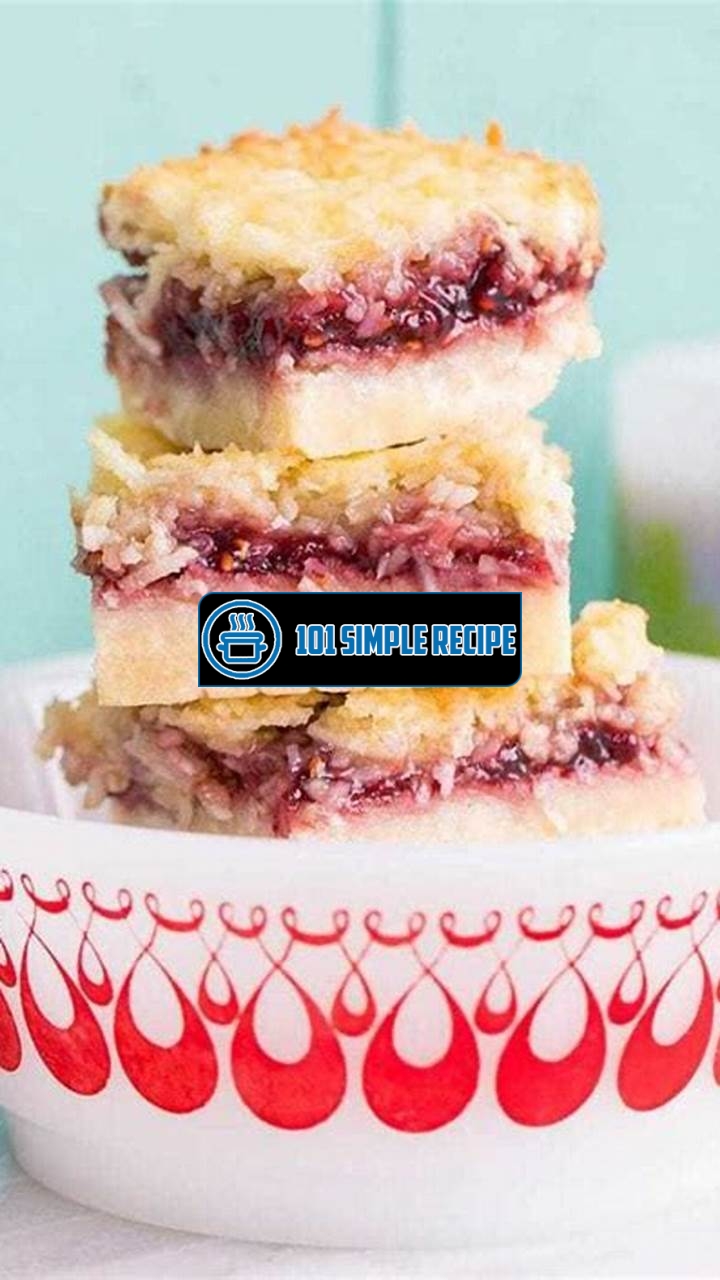 Delicious Raspberry Coconut Bars with Shortbread Crust | 101 Simple Recipe