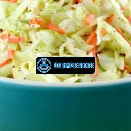 Delicious Homemade Coleslaw Recipe from KFC | 101 Simple Recipe