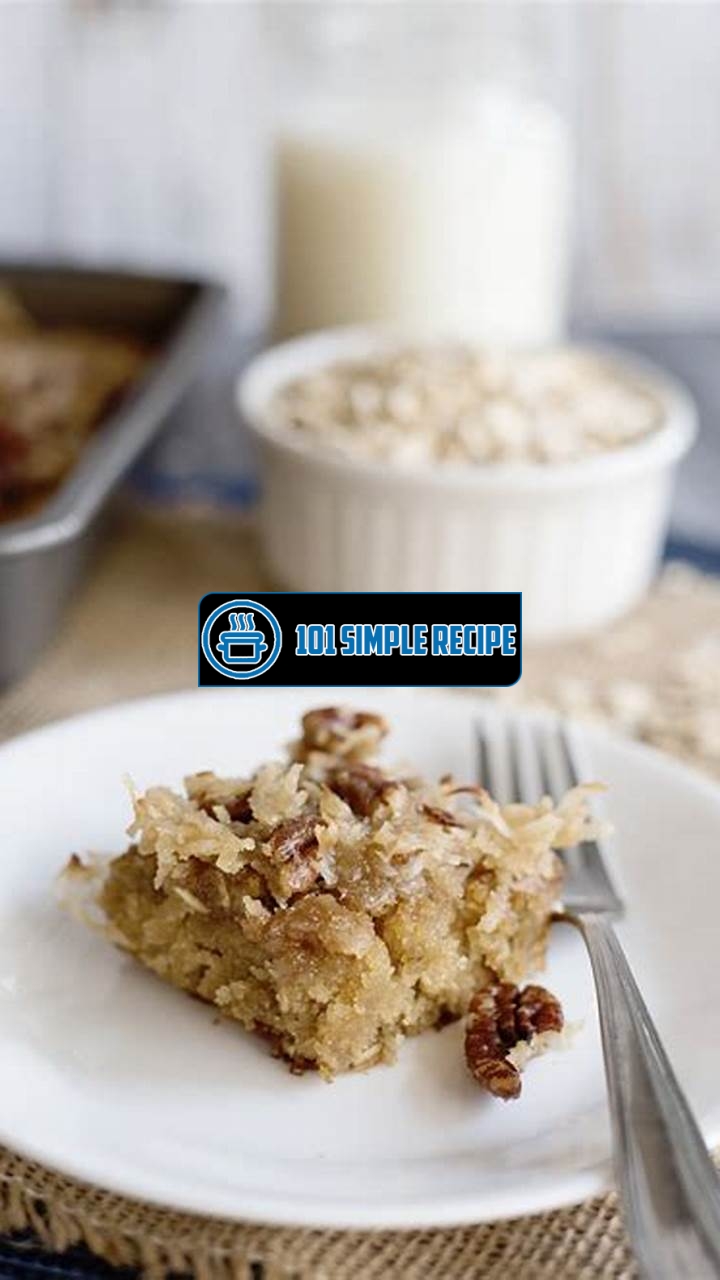 How to Make a Delicious Oatmeal Cake with Coconut Pecan Frosting | 101 Simple Recipe