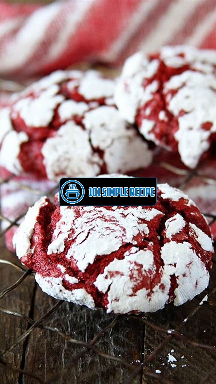 Delicious Red Velvet Cookies Recipe with Cake Mix | 101 Simple Recipe