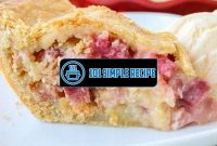 Rhubarb Custard Pie Recipe With Frozen Rhubarb | 101 Simple Recipe
