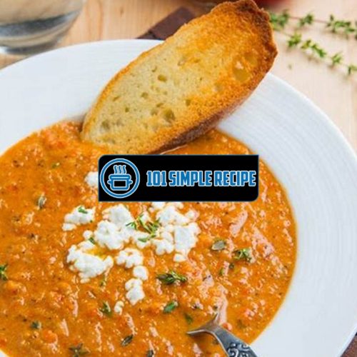 Roasted Red Pepper And Cauliflower Soup With Goat Cheese | 101 Simple Recipe