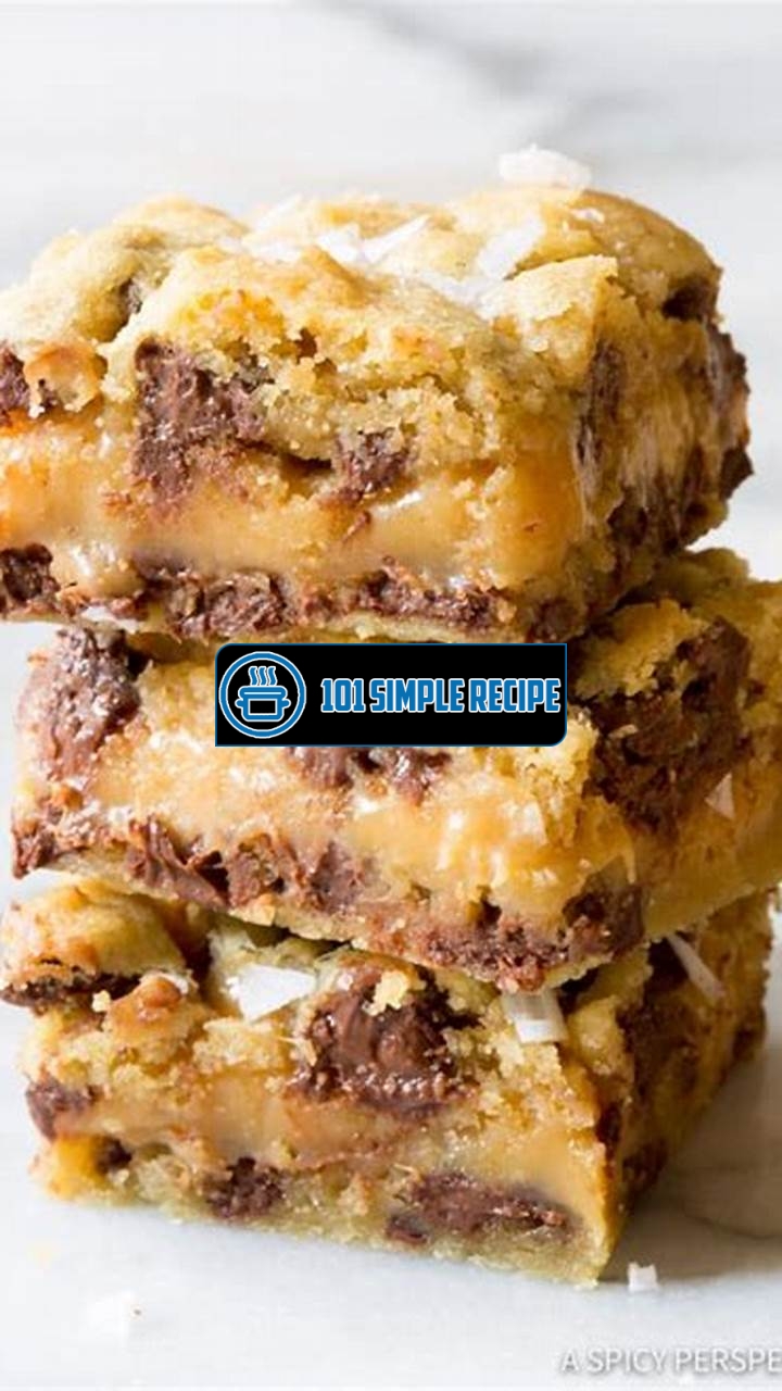 Salted Caramel Chocolate Chip Cookie Bars | 101 Simple Recipe