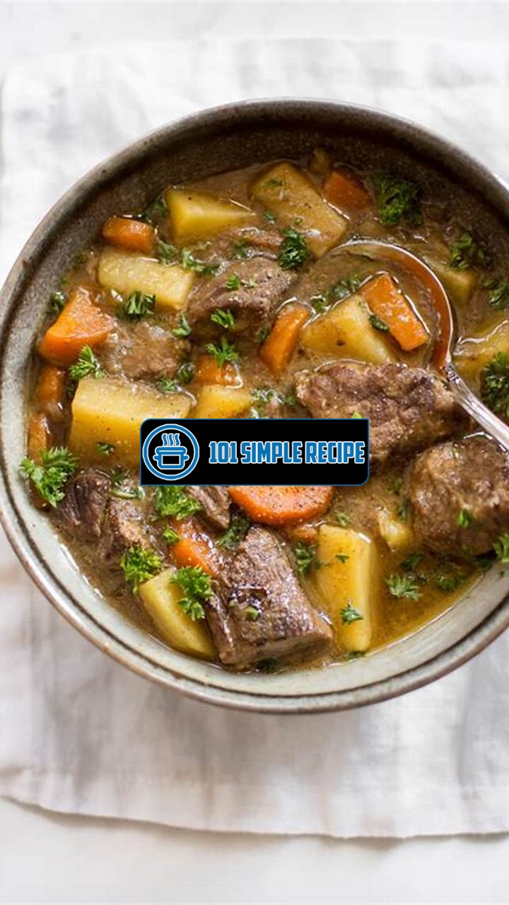 Delicious Slow Cooker Guinness Stew with Potatoes | 101 Simple Recipe